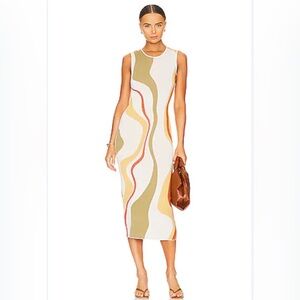 MINKPINK Multicolor Wave Midi Dress